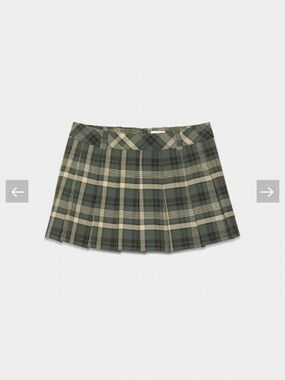Aritzia Sunday Best Olive Super Lo-Rise Mini Skirt